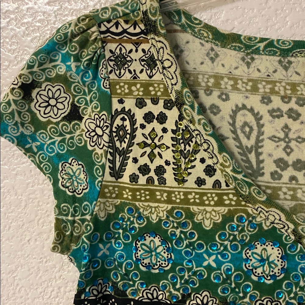 BILA Sequin & Beaded Top